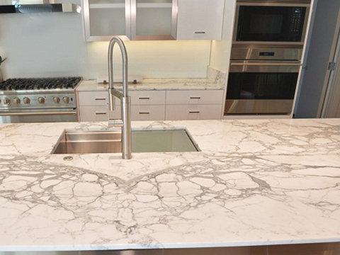Lựa chọn vật liệu mặt bàn bếp: đá marble